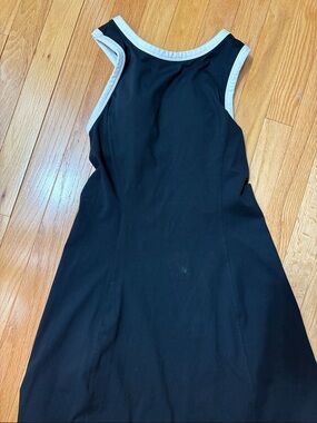 Black Tank Dress with White Trim